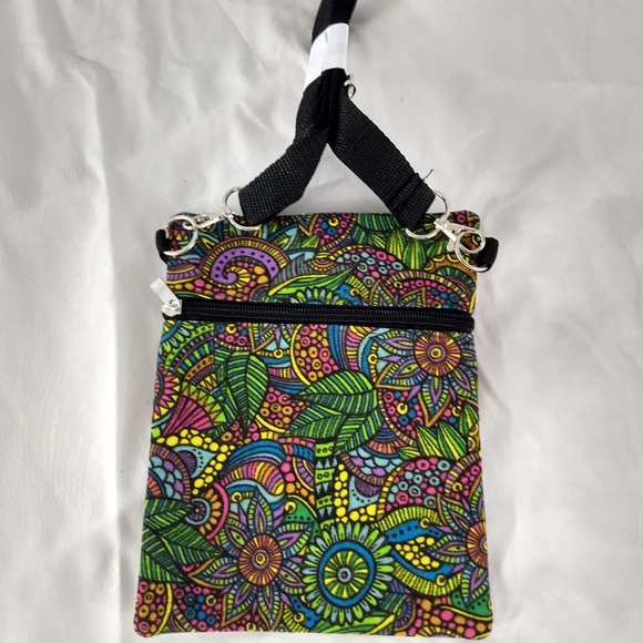 NEW SMALL COLORFUL CANVAS Floral Bag / Satchel - Picture 4 of 4